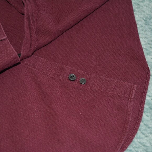 Calvin Klein | Slim Fit Stretch Red Long Sleeve Button Down - Picture 5 of 5